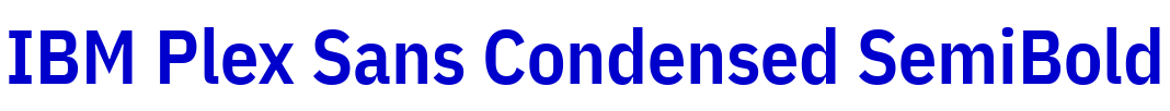 IBM Plex Sans Condensed SemiBold الخط